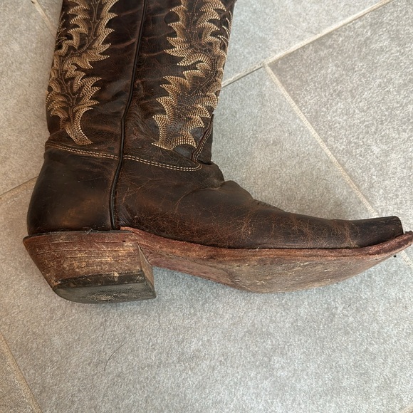 Tony Lama Handcrafted Leather Cowboy Boots - Picture 6 of 10